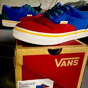 Boys Multi Color Vans Sneakers
